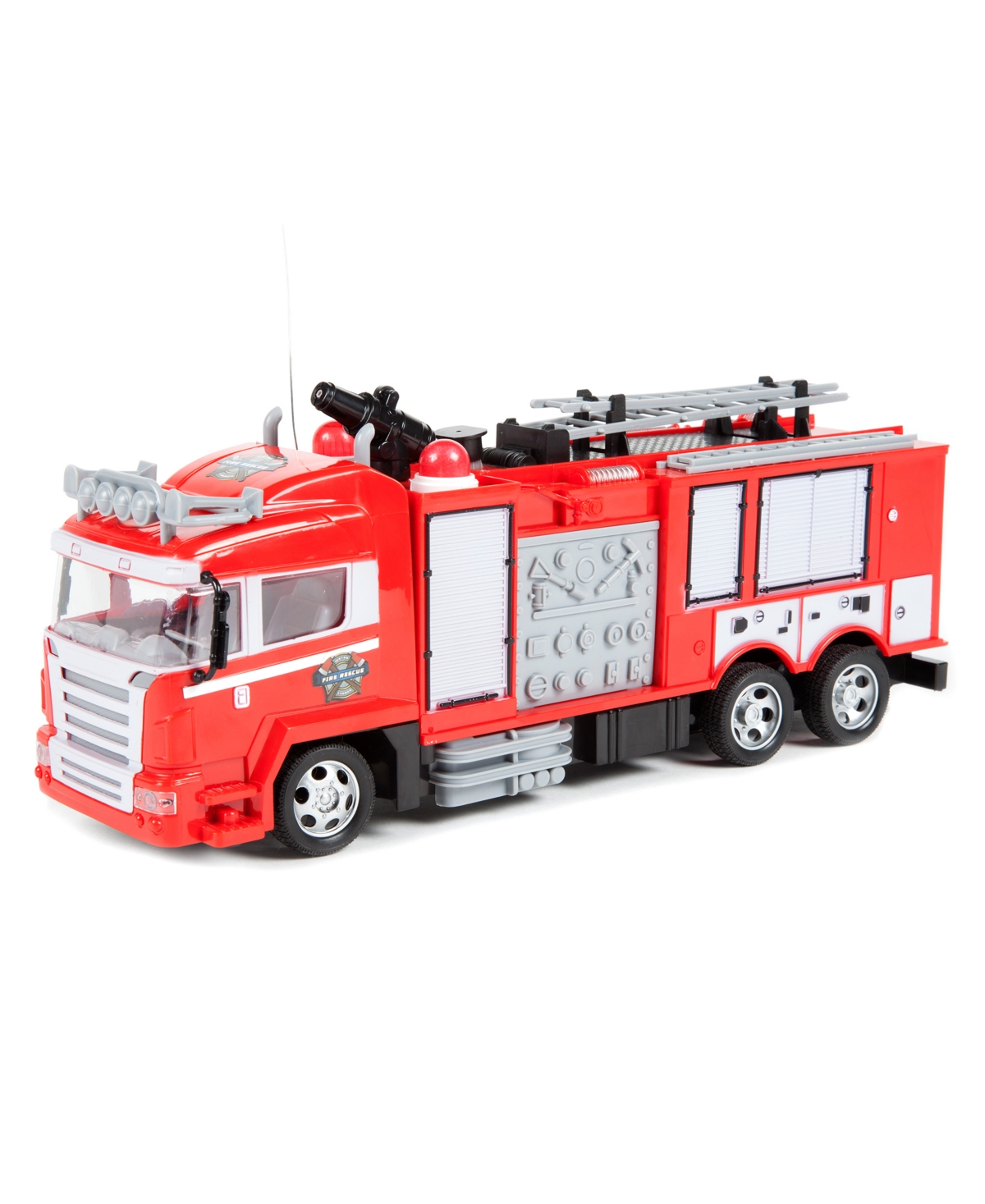 World Tech Toys Fire Truck Remote Control Truck W/ Light Up Lights Shoots Water In Red