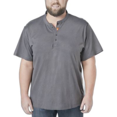 Big & Tall by KingSize Heavyweight Longer-Length Short-Sleeve Henley Shirt