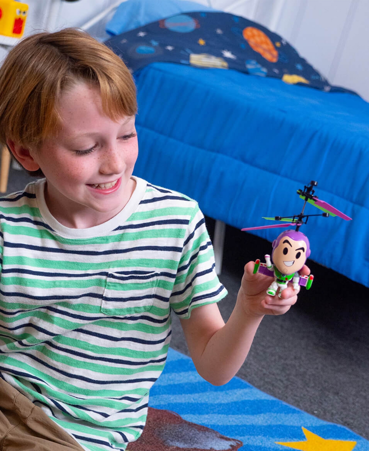 World Tech Toys Pixar Toy Story Buzz Lightyear 3.5 Inch Flying Character Helicopter In Multi