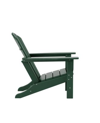 3-Piece Patio Adirondack Chairs with Round Side Table Set