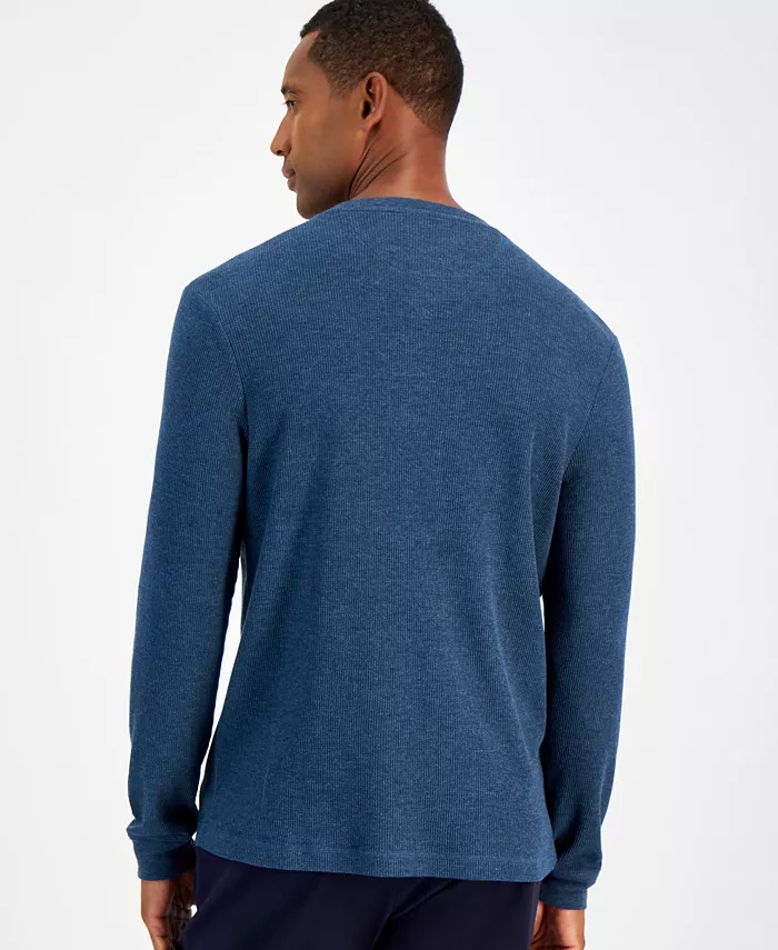 Men's Thermal Long Sleeve Henley - thumbnail 2