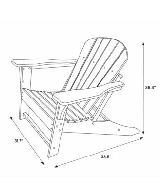 Outdoor Adirondack Chair with Round Side Table