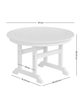 47" Round Outdoor Patio Dining Table