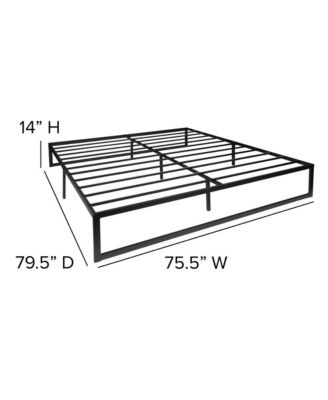  14 Inch Steel Varallo  Steel Slat Support For Any Mattress Bed Frame