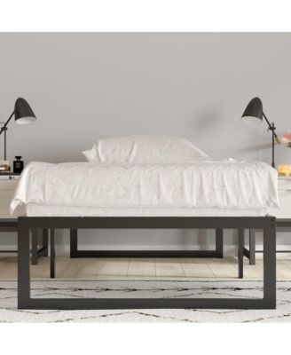 14 Inch Twin Size Steel Bed Frame With Steel Slat Support For Any Mattress (No Box Spring Required)