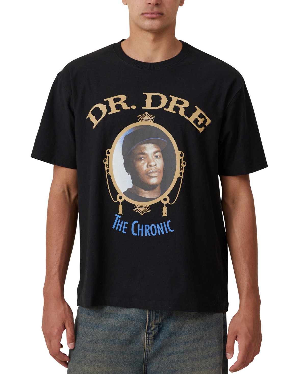 Cotton On Men's Loose Fit Music T-shirt In Black,dr Dre - The Chronic