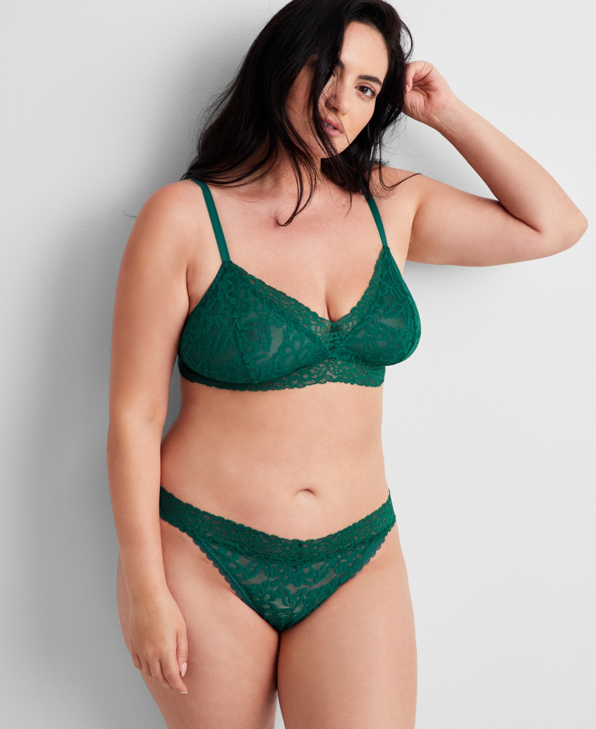 Women's Lace Bralette, Created for Macy's - Frost Bite