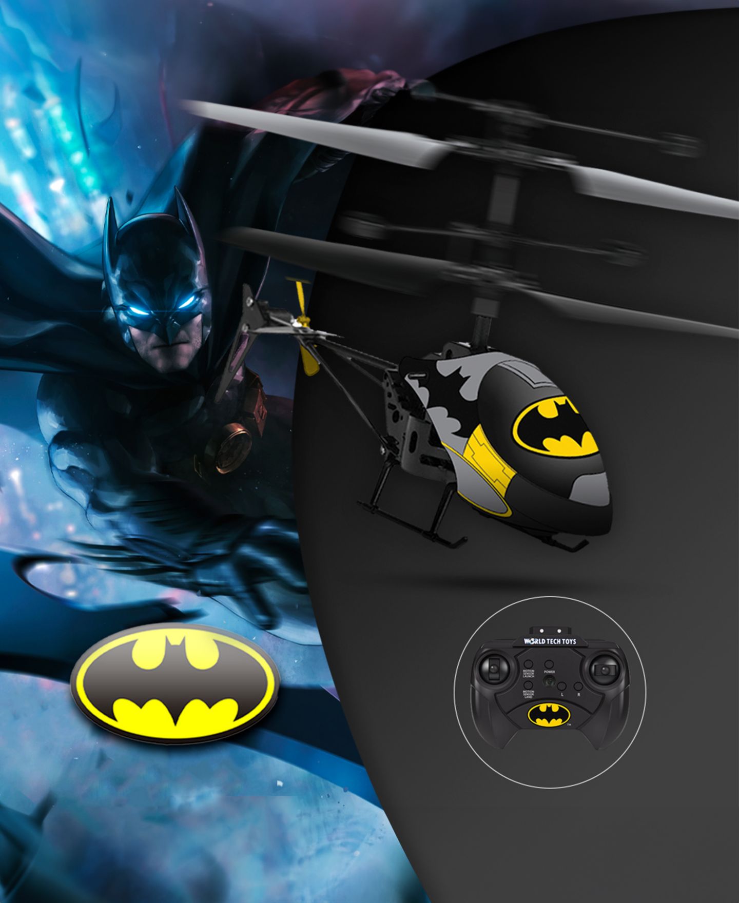 Детская игрушка World Tech Toys DC Batman 2CH IR Helicopter — фото 9