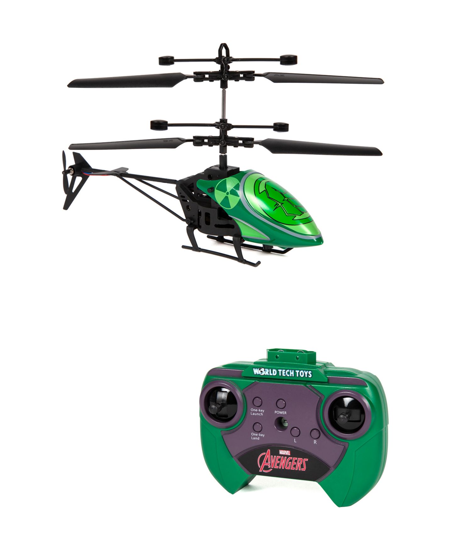 Детская игрушка World Tech Toys Marvel Hulk 2CH IR Helicopter — фото 1