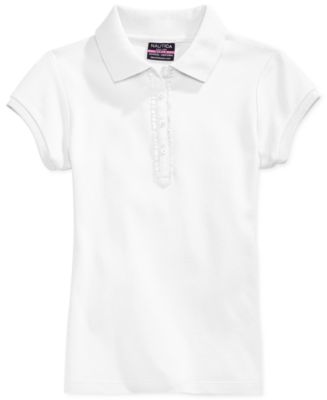 Nautica Little Girls Ruffle-Trim Polo Shirt - Macy's