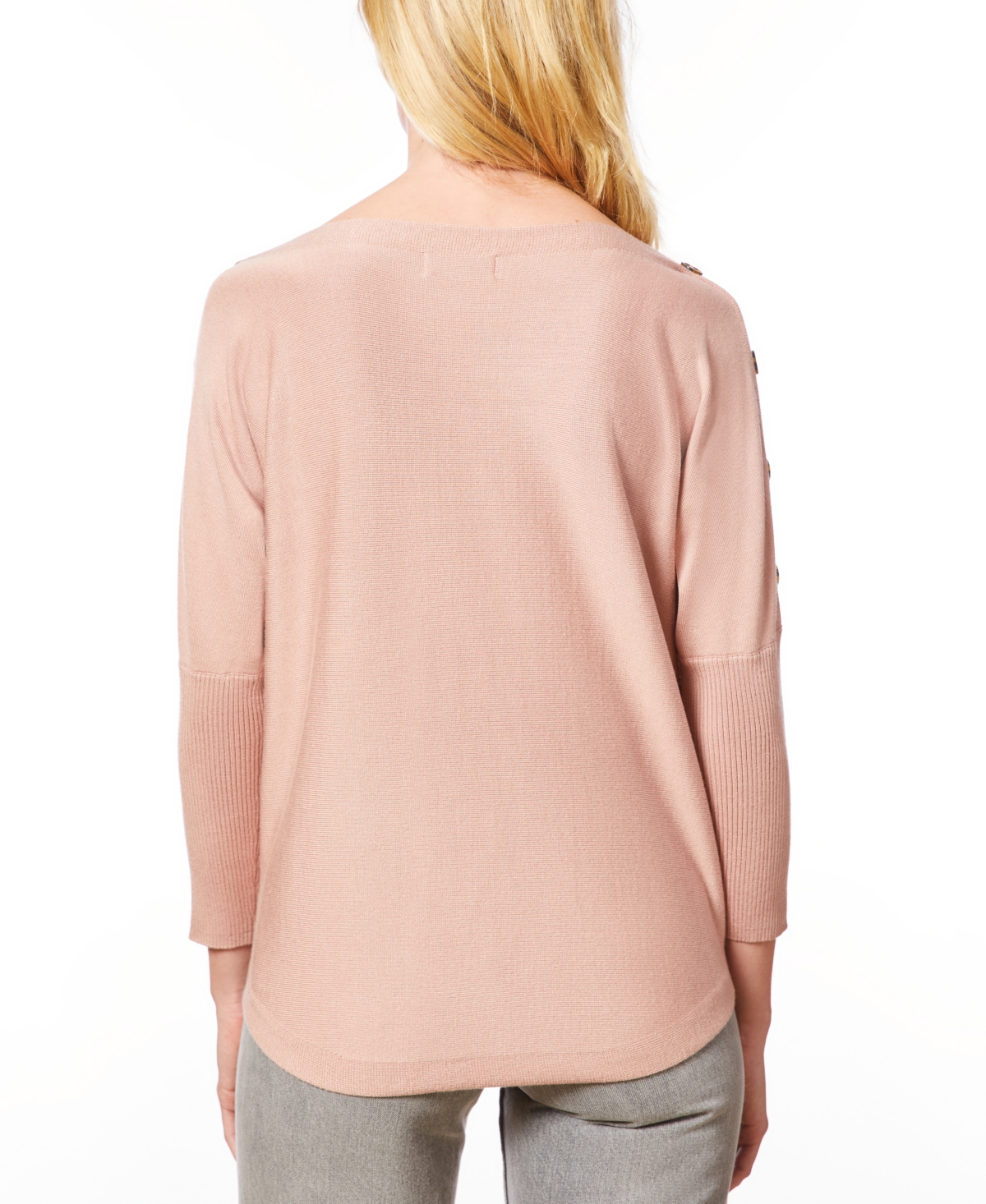 Melissa Paige Women's Dolman-Sleeve Buttoned-Sleeve Sweater