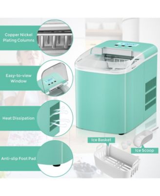 26 lbs Countertop LCD Display Ice Maker with Ice Scoop