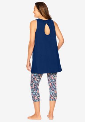 Women's Scoopneck Tank & Capri Legging PJ Set