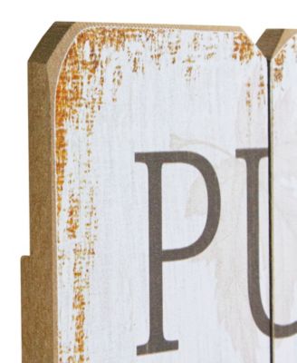 23.5" White-Washed Pumpkin Spice Everything Nice Fall Wooden Hanging Wall Sign