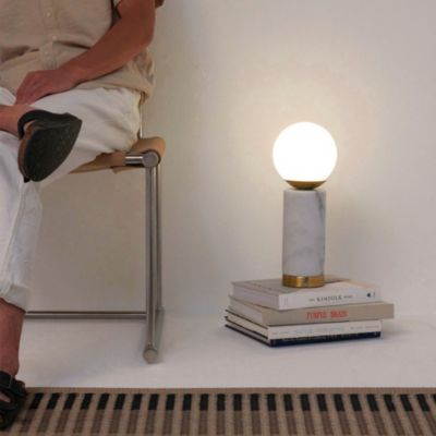 Dimmable LED Marble Table Lamp with Charging USB Port