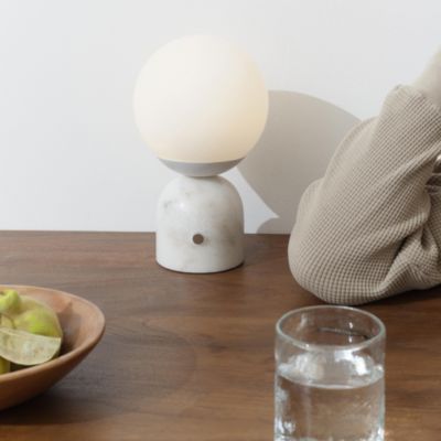 Mila 10" Dimmable LED Table Lamp with Marble Base