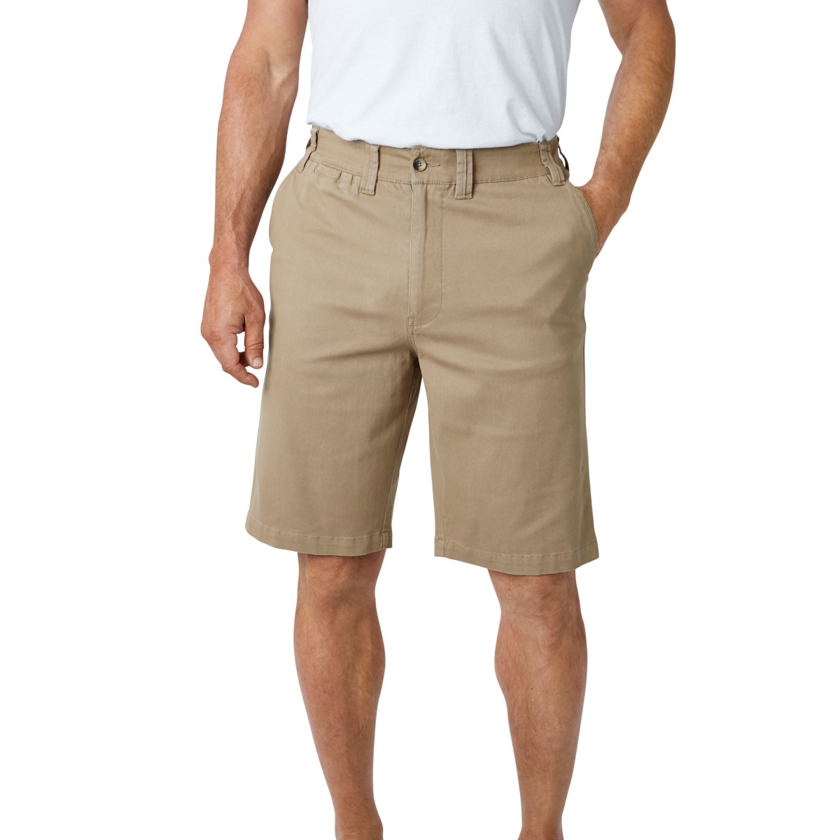 Big & Tall 10&#x22; Flex Full-Elastic Waist Chino Shorts - Navy leaf