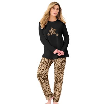 Women's Dreams and Co. Long Sleeve Knit PJ Set