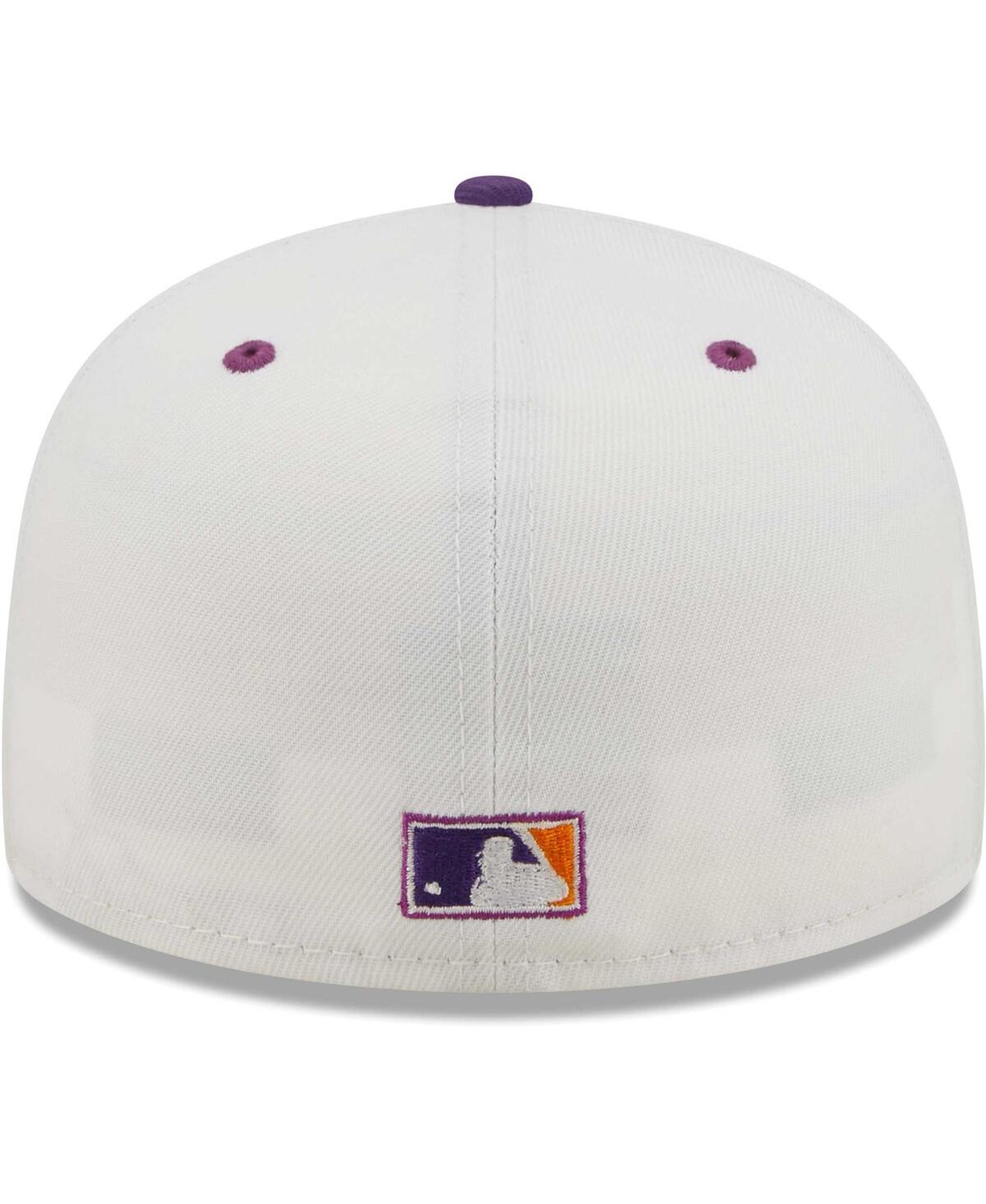 New Era Men'sPurple Washington Nationals 2008 Nationals Park Inaugural Season Grape Lolli 59FIFTY Fitted Hat - White, Purple
