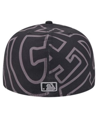 Men's Black St. Louis Cardinals Logo Fracture 59FIFTY Fitted Hat