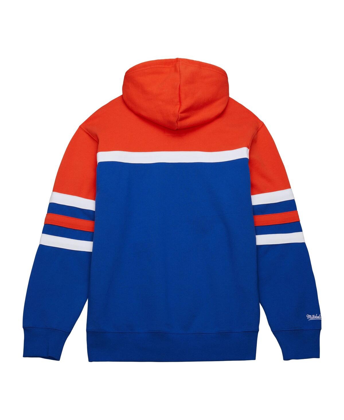 Mitchell & Ness Men'sNew York Knicks Big Tall Hardwood Classics Head Coach Pullover Hoodie - Blue