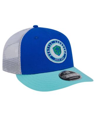 Men's Blue Seattle Sounders FC Throwback Trucker Low Profile 9FIFTY Snapback Hat