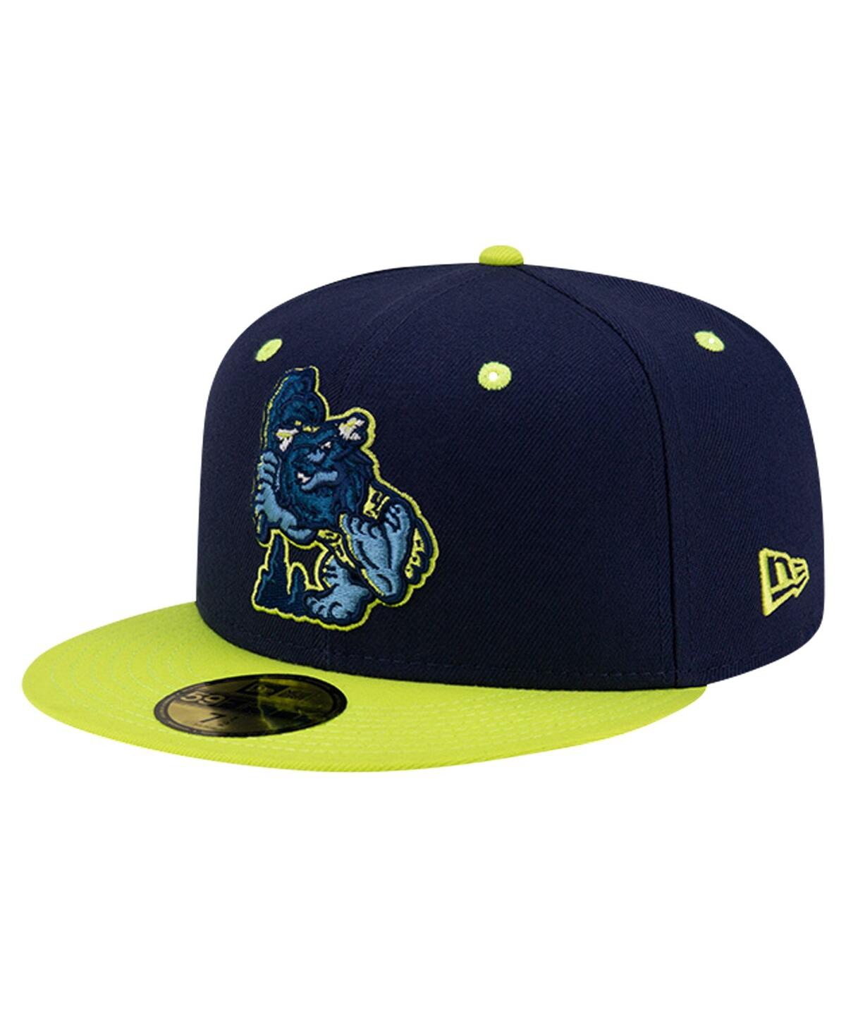 Men's Navy Bowling Green Hot Rods Theme Night Cavemen 59FIFTY Fitted Hat - Navy