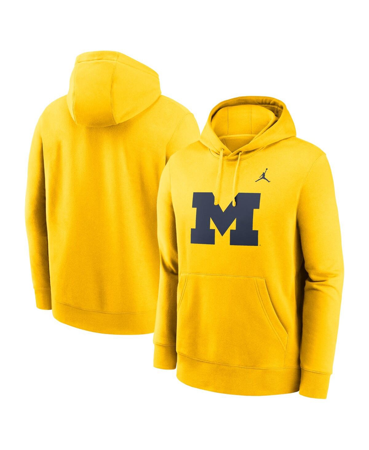 Jordan Men's Michigan Wolverines Primetime Evergreen Club Fleece Pullover Hoodie