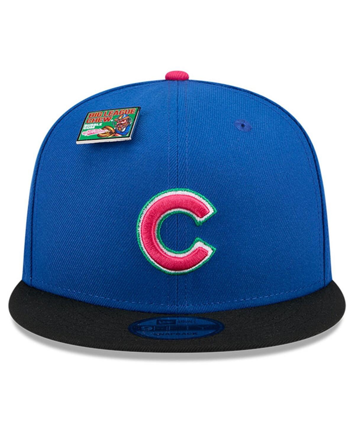 New Era Men's Royal/black Chicago Cubs Watermelon Big League Chew Flavor Pack 9fifty Snapback Hat In Royal,black