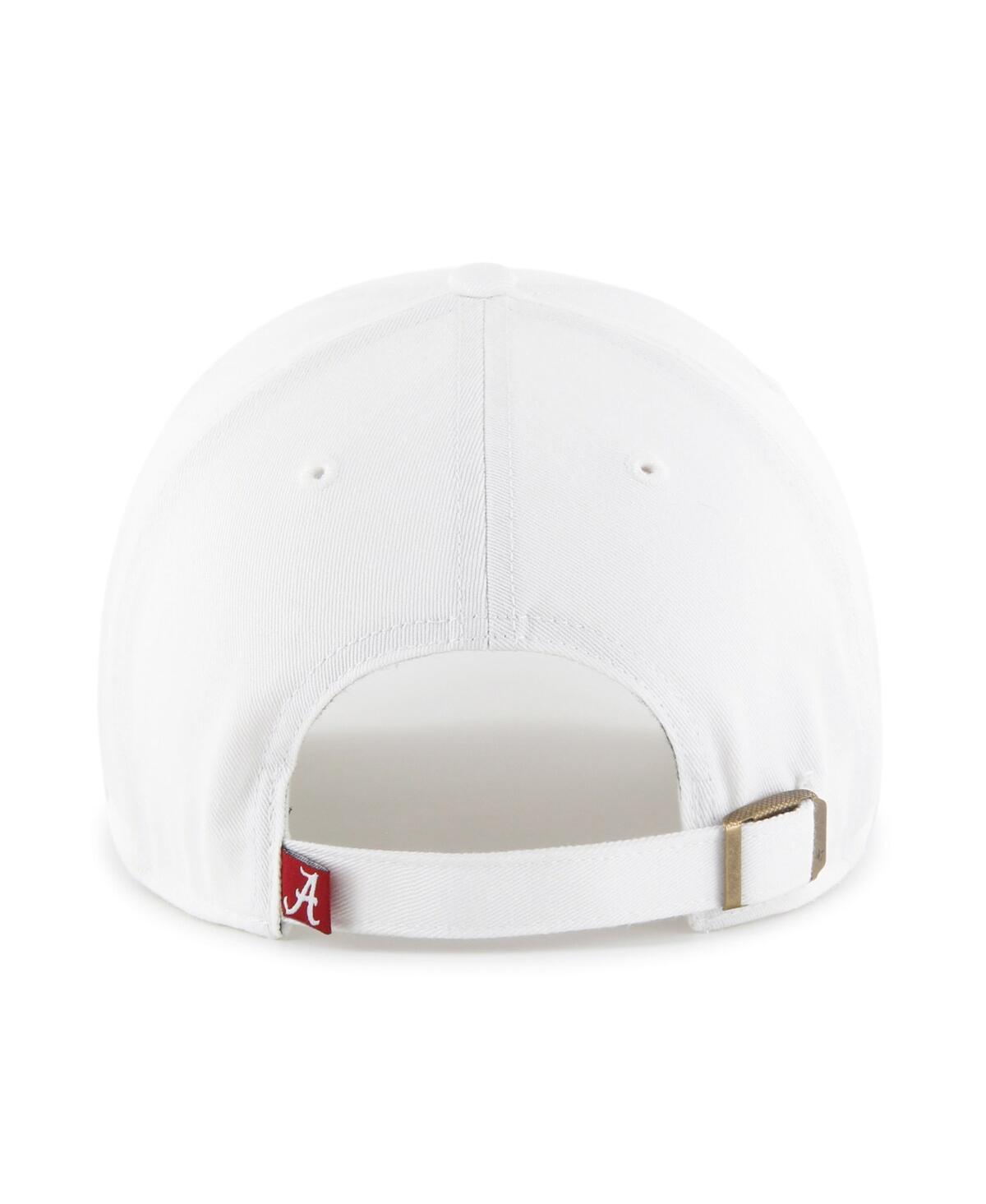 47 Brand Women's White Alabama Crimson Tide Sidney Clean Up Adjustable Hat In White