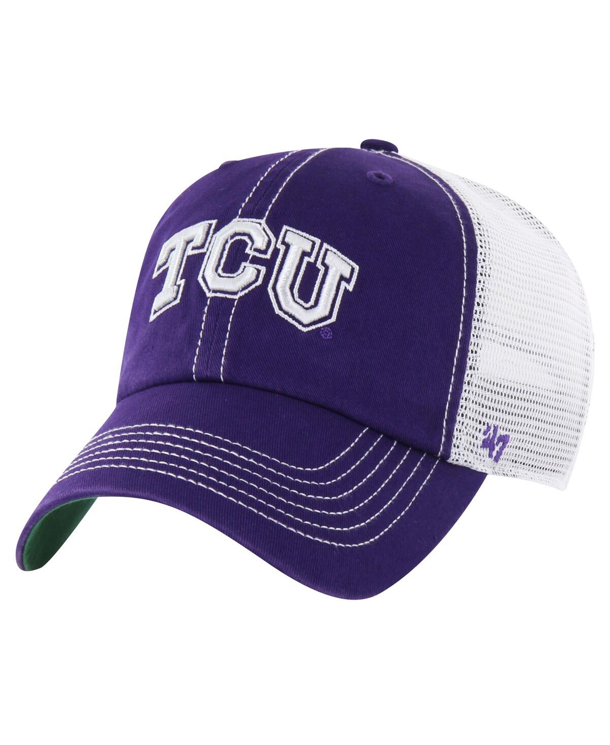 Men's Purple Tcu Horned Frogs Trawler Clean Up Adjustable Hat - Purple