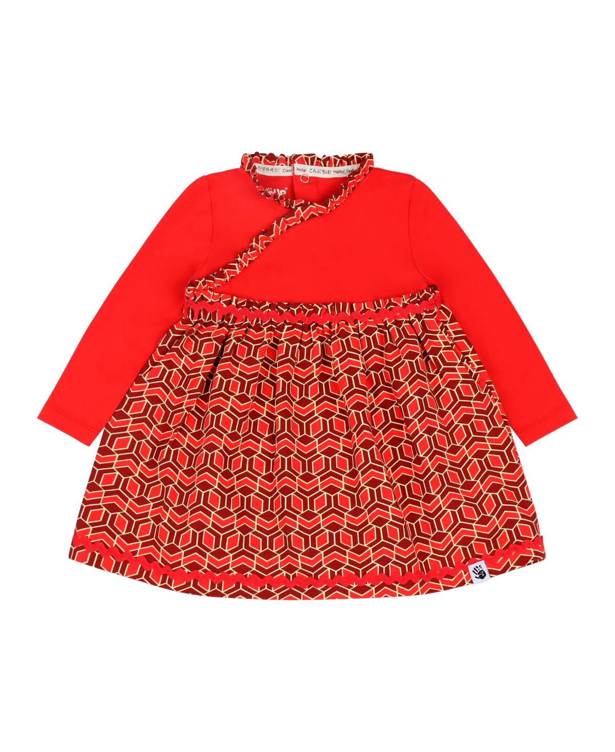 Mixed Up Clothing Infant Girls Long Sleeve Ruffle Trim Dress and Bloomer Set