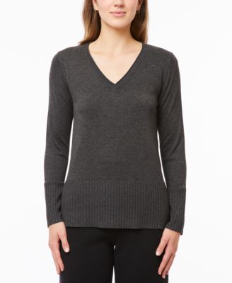 Women's V-Neck Wide-Hem Wide-Cuff Sweater