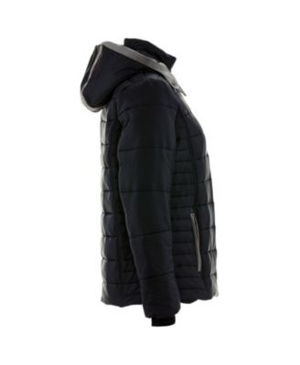 Plus Size Pure Soft Puffer Jacket with Removable Hood - Water-Repellent & Wind-Tight Winter Coat