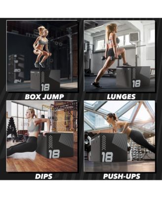 18" Soft Foam Plyometric Box - Jumping Plyo Box for Training and Conditioning