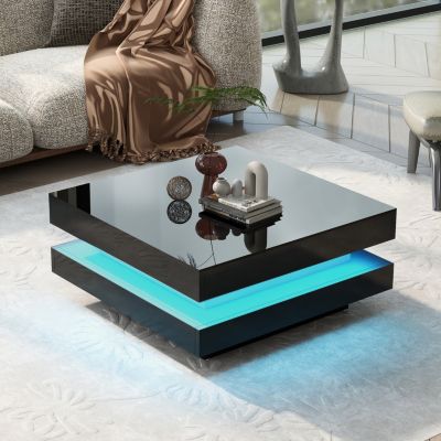  Glossy Square LED Coffee Table (16 Colors)