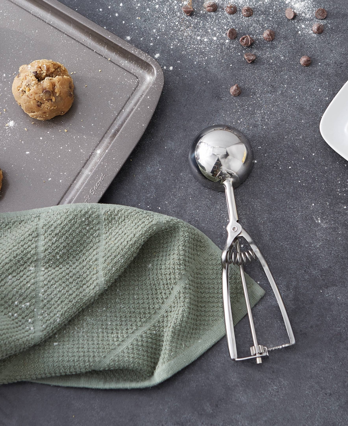 Shop Rsvp International Endurance Stainless Steel 6.5-tbsp 12 Spring Scoop In Gray