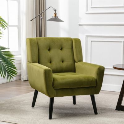 Modern Velvet Ergonomic Accent Chair