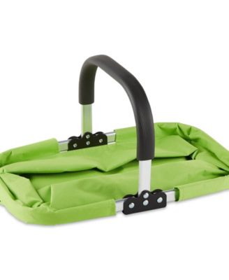 Aluminum Frame 17x11x18" Green Foldable Market Basket