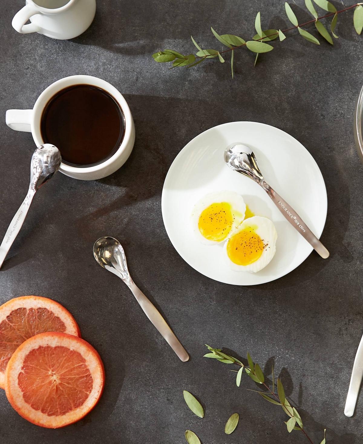 Rsvp International Endurance Stainless Steel 4 Piece 6" Egg Spoon Set In Silver