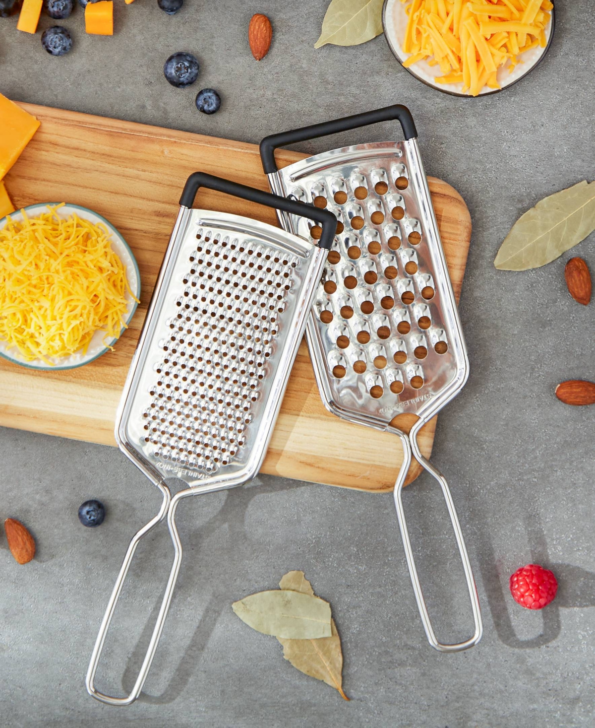 Rsvp International Endurance Stainless Steel 2 Piece 10"x3" Hand Held Cheese Grater In Silver