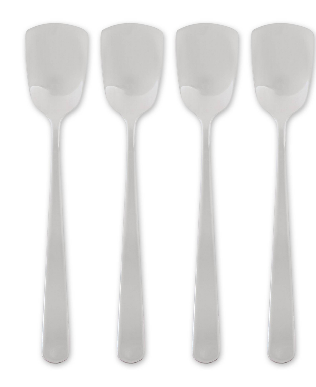 Rsvp International Endurance Stainless Steel 4 Piece 6" Ice Cream Spoons Set In Gray