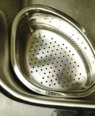 Endurance Pierced Stainless Steel 9"x7"x5" In-Sink Corner Basket