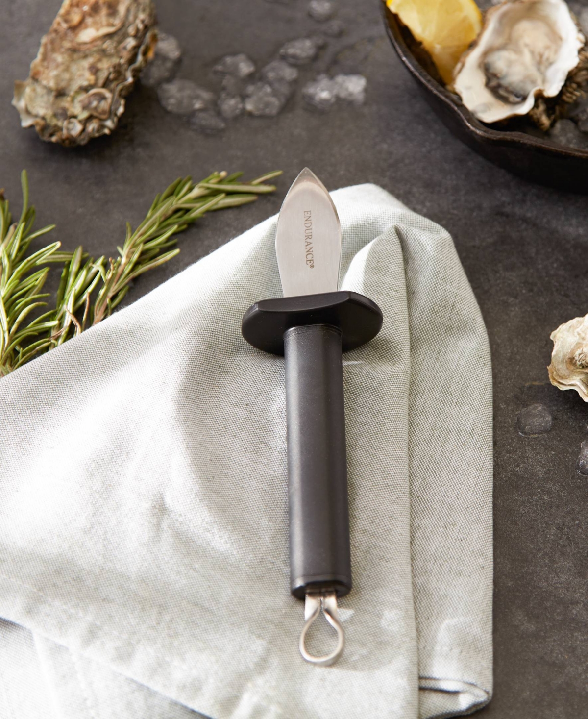 RSVP INTERNATIONAL ENDURANCE STAINLESS STEEL 9X2X2" OYSTER KNIFE 