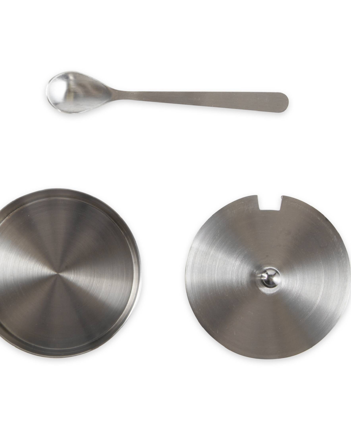 Rsvp International Endurance Stainless Steel 4 Ounce Salt Cellar And Spoon Set In Silver