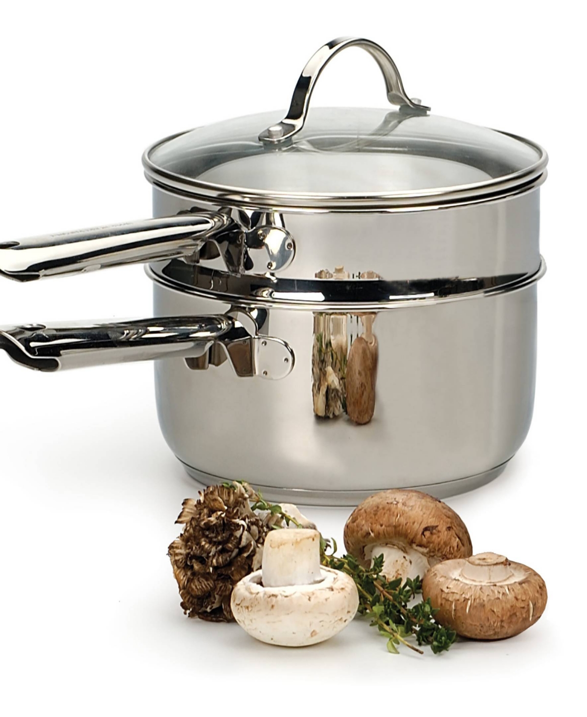 RSVP INTERNATIONAL ENDURANCE STAINLESS STEEL 3 PIECE 2 QT DOUBLE BOILER 