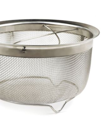 Endurance Stainless Steel 3 Quart Mesh Basket With Folding Handles