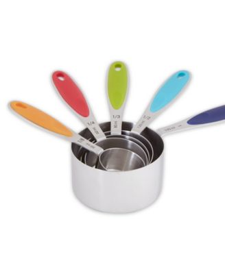 Endurance Stainless Steel 5 Piece Measuring Cup Set - Color Handles