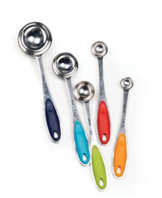 Endurance Stainless Steel 5 Piece Measuring Spoon Set - Color Handles