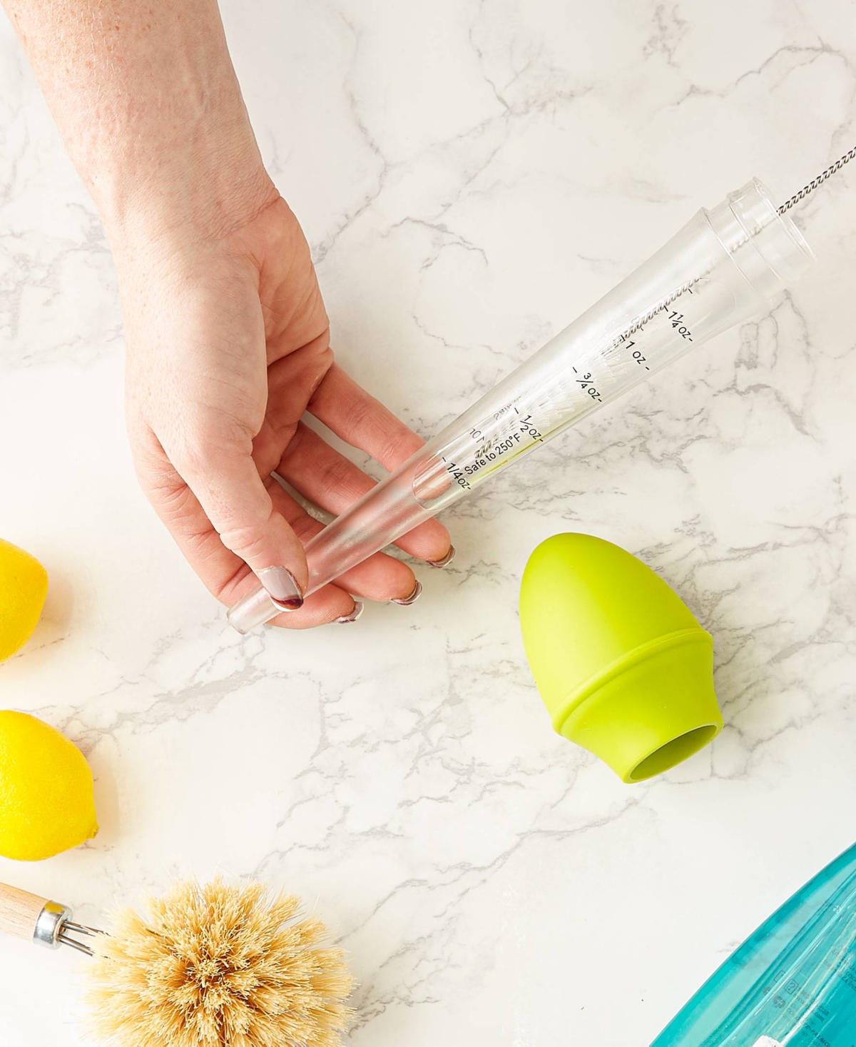 Rsvp International Silicone 11x2" Measuring Bulb Baster In Green